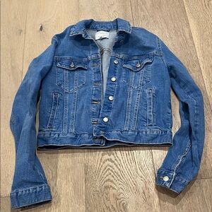 Zara Denim Blue Button-Up Jacket